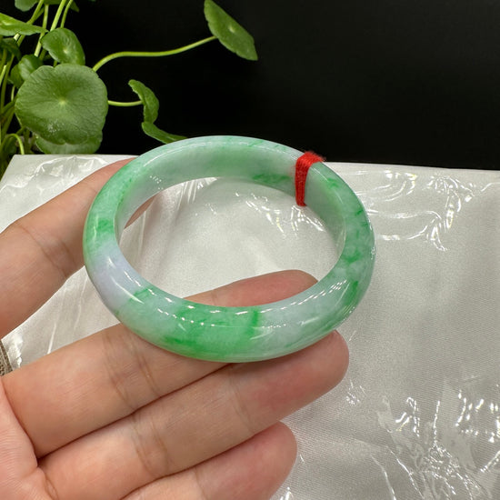 Genuine Burmese High-end Jade Jadeite Oval Bangle Bracelet (57.1mm )( Collectibles )