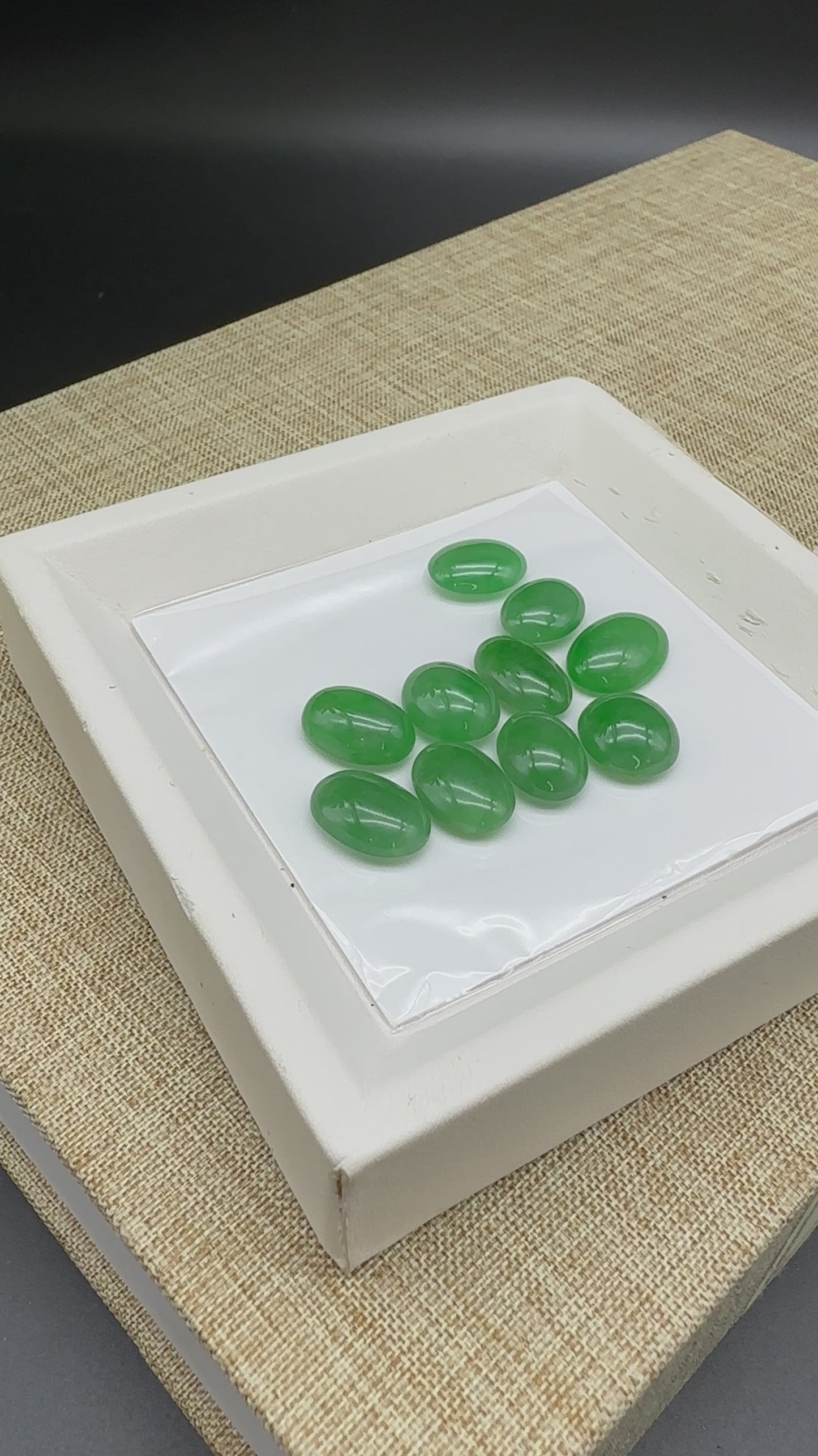 Load and play video in Gallery viewer, Imperial Jadeite Jade Cabochon
