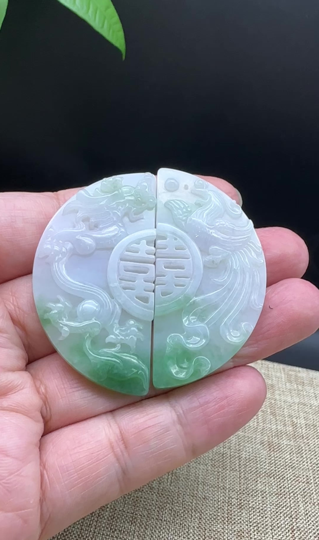 Load and play video in Gallery viewer, RealJade¨ Co. Genuine Jadeite Jade Dragon Pendant Necklace
