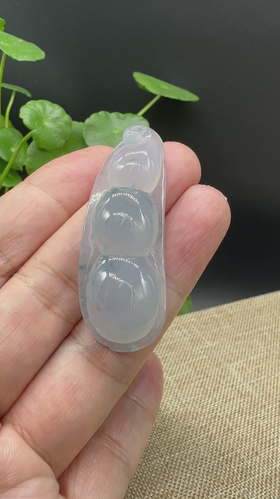 Load and play video in Gallery viewer, High end Genuine Burmese Ice Jadeite Pendant
