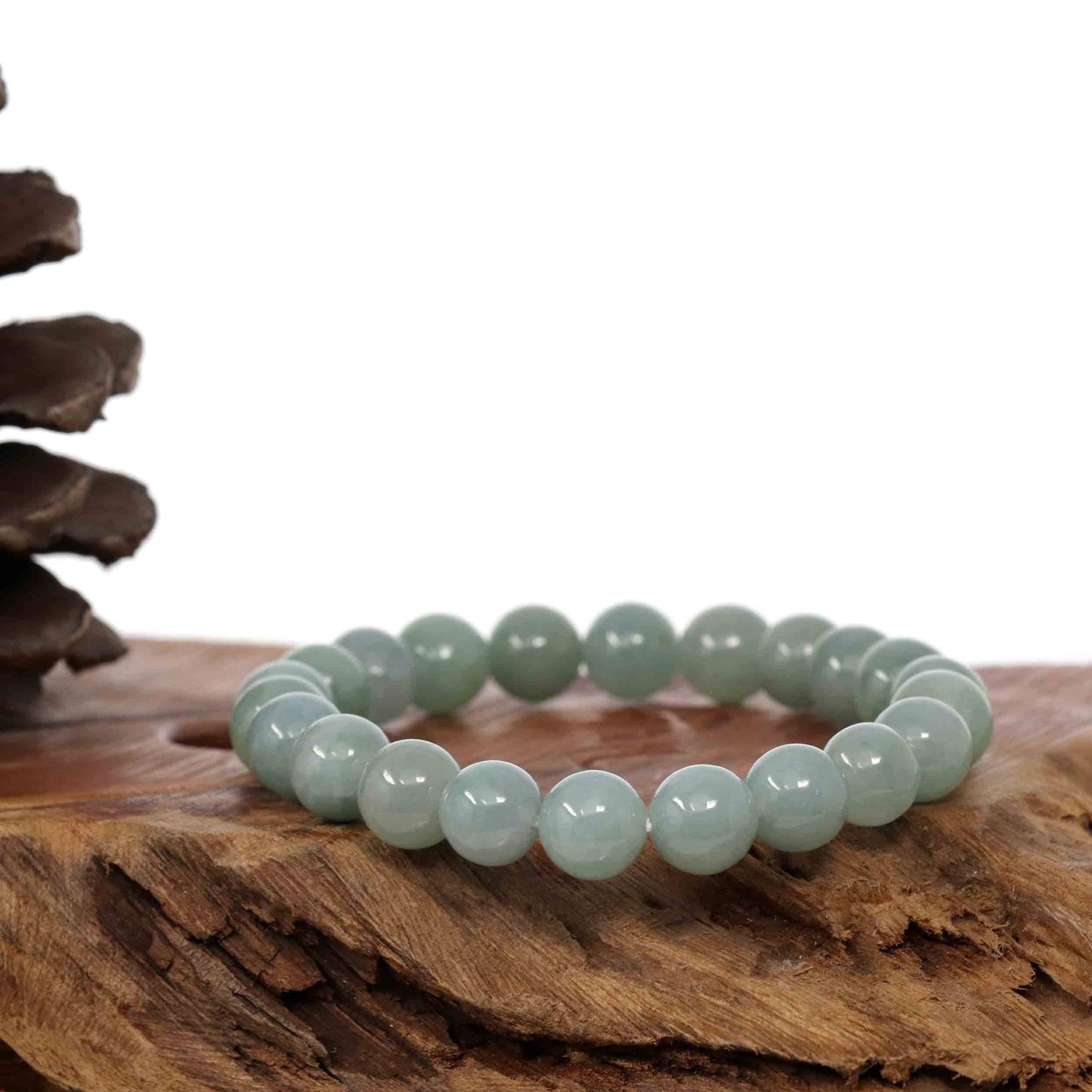Load image into Gallery viewer, RealJade Co.® jade beads bracelet Natural Jadeite Jade 10 mm Round Oil Green Beads Bracelet ( 10 mm )
