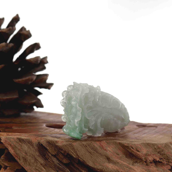 Load image into Gallery viewer, Baikalla Natural Jadeite Jade &amp;quot;Lucky Cabbage&amp;quot; Carving, Collectibles
