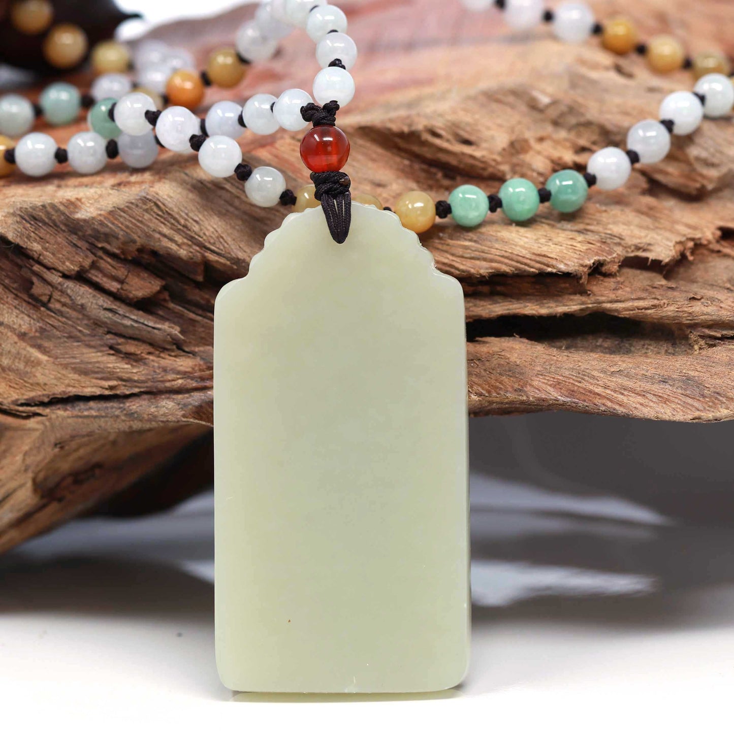 Load image into Gallery viewer, RealJade® &amp;quot;Dragon Rising&amp;quot; Genuine HeTian White Nephrite Jade Dragon Pendant Necklace
