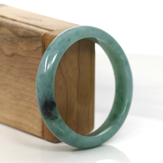 Load image into Gallery viewer, RealJade Co.¨ Jadeite Jade Bangle Bracelet Forest Green Classic Real Jadeite Jade Bangle Bracelet (57.34 mm) #894
