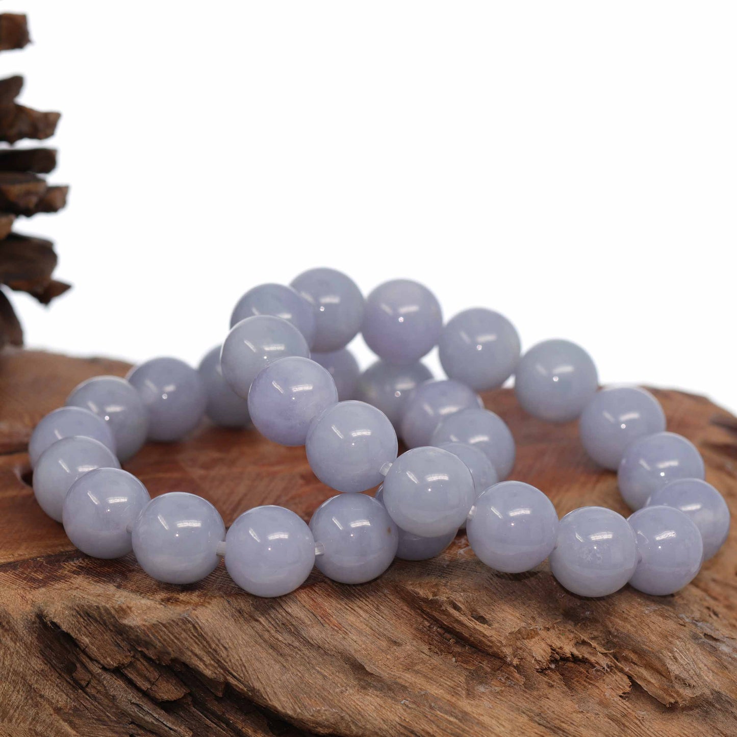 Jadeite Jade 13mm Round Purple Lavender Beads Bracelet, Real jade Jewelry, RealJade¨ Co..com Jewelry, 