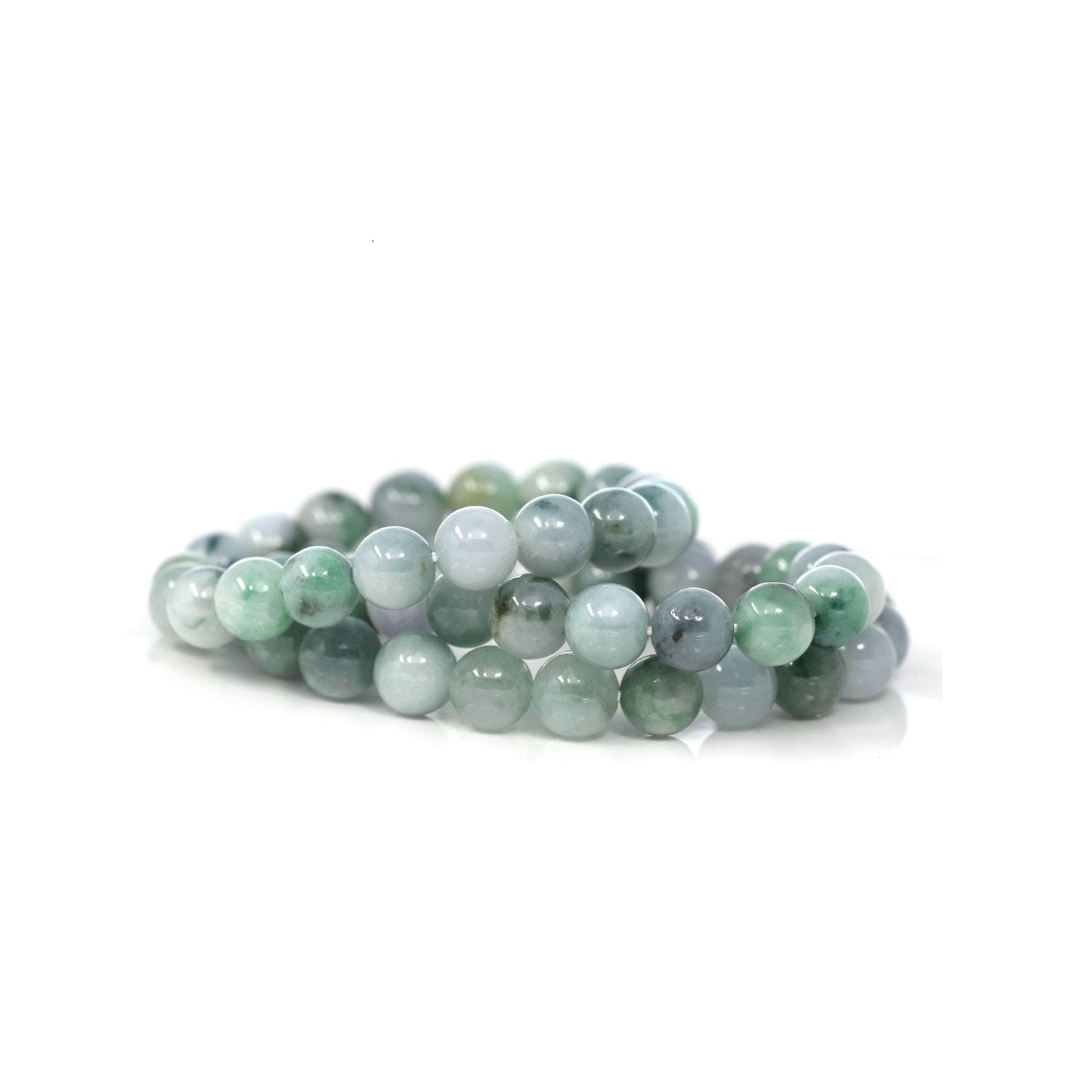Load image into Gallery viewer, Genuine Jadeite Jade 10mm Round Blue Green Multiple Color Beads Bracelet (10mm)

