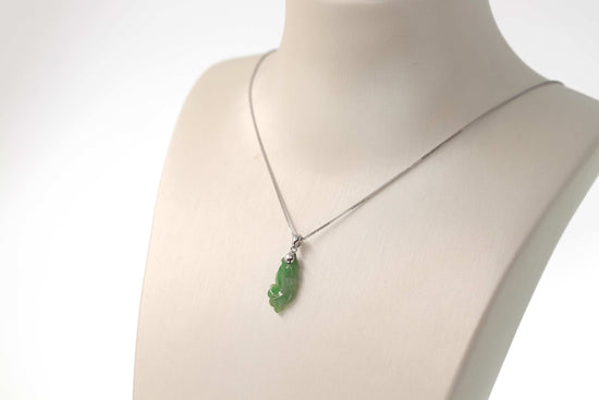 Load image into Gallery viewer, RealJade® &amp;quot;Prosperity Every Year (年年有鱼)&amp;quot; Lucky Fish Carving Pendant Necklace Natural Jadeite Jade
